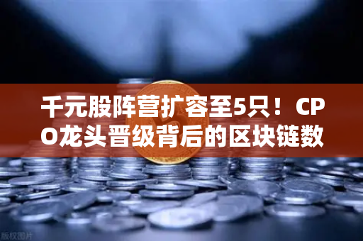 千元股阵营扩容至5只！CPO龙头晋级背后的区块链数据传输新叙事